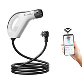 Bärbar elbilsladdare typ 2, 3,5 kW 16 A laddningskabel, CEE-kontakt, smart app-kontroll, justerbar ström, vattentät, 3 m/5 m/10 m sladd – kompatibel med alla elbilar Model Y / 3 / S/X, ID.4, ID.5, i4